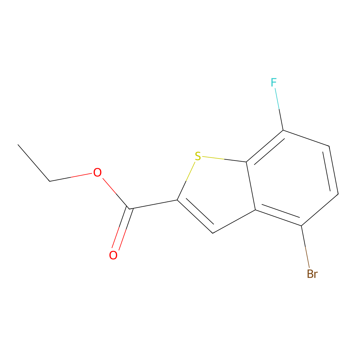 Ethyl 4-bromo-7-fluorobenzo[b]thiophene-2-carboxylate molecular structure, CAS 2115604-88-9