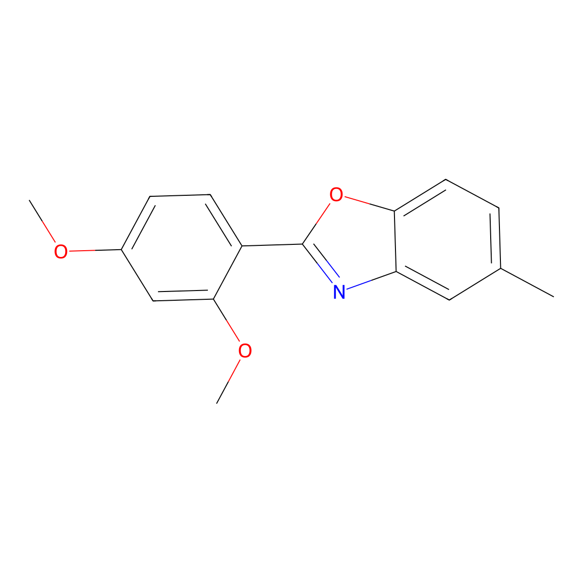 2-(2,4-Dimethoxyphenyl)-5-methylbenzo[d]oxazole molecular structure, CAS 211562-46-8