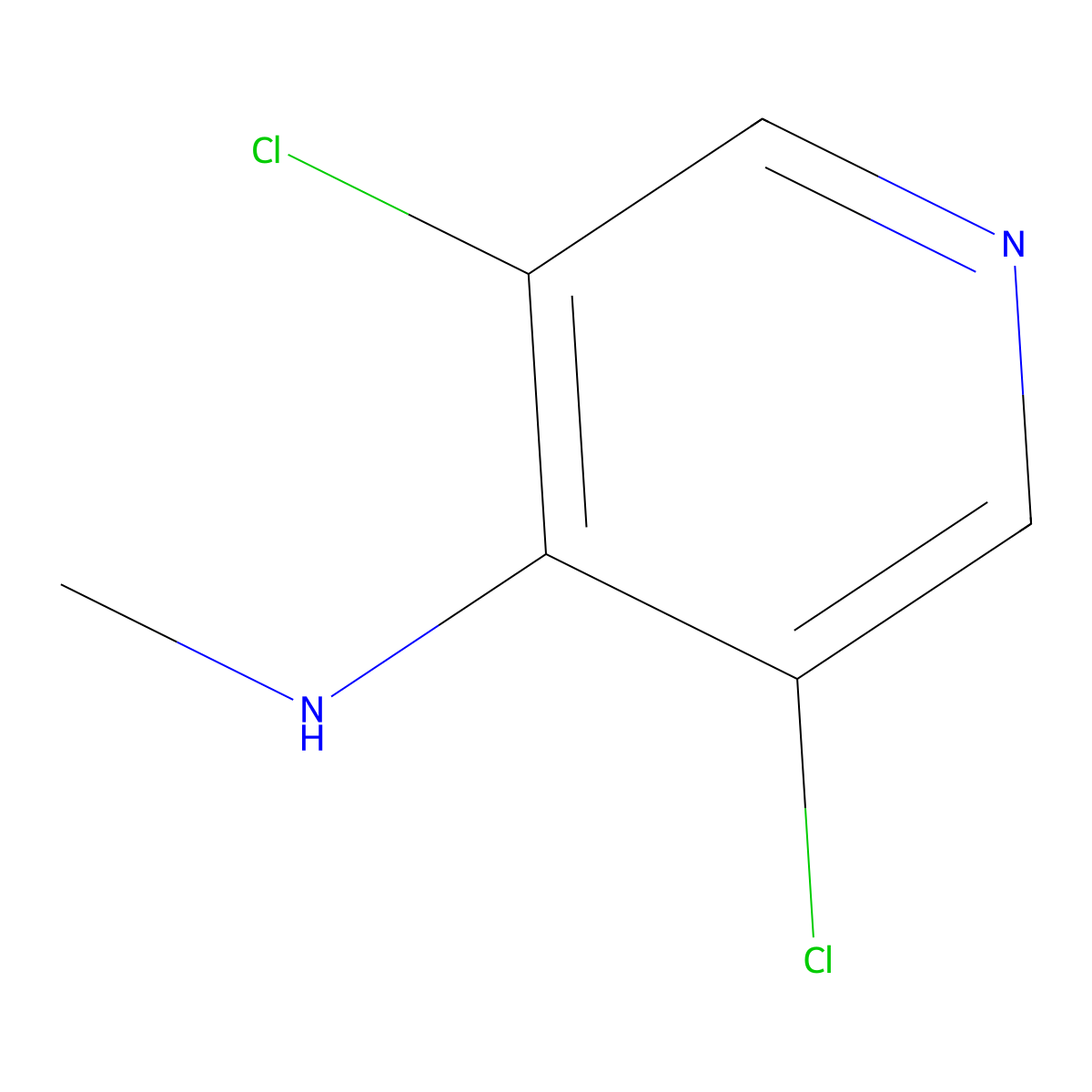 3,5-dichloro-N-methylpyridin-4-amine molecular structure, CAS 211571-89-0