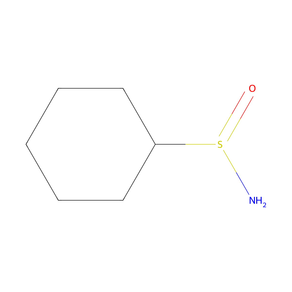 Cyclohexanesulfinamide molecular structure, CAS 211575-09-6