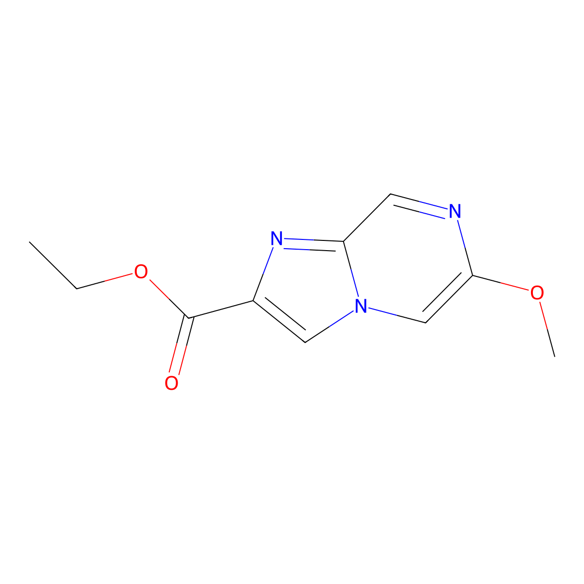 Ethyl 6-methoxyimidazo[1,2-a]pyrazine-2-carboxylate molecular structure, CAS 2115757-10-1