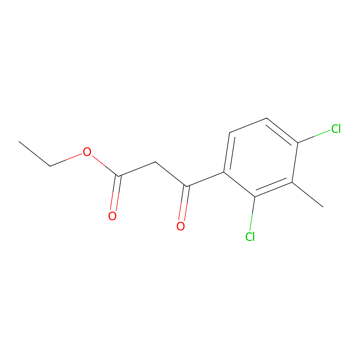 2,4-Dichloro-3-methyl-beta-oxobenzenepropanoic acid ethyl ester molecular structure, CAS 211576-36-2