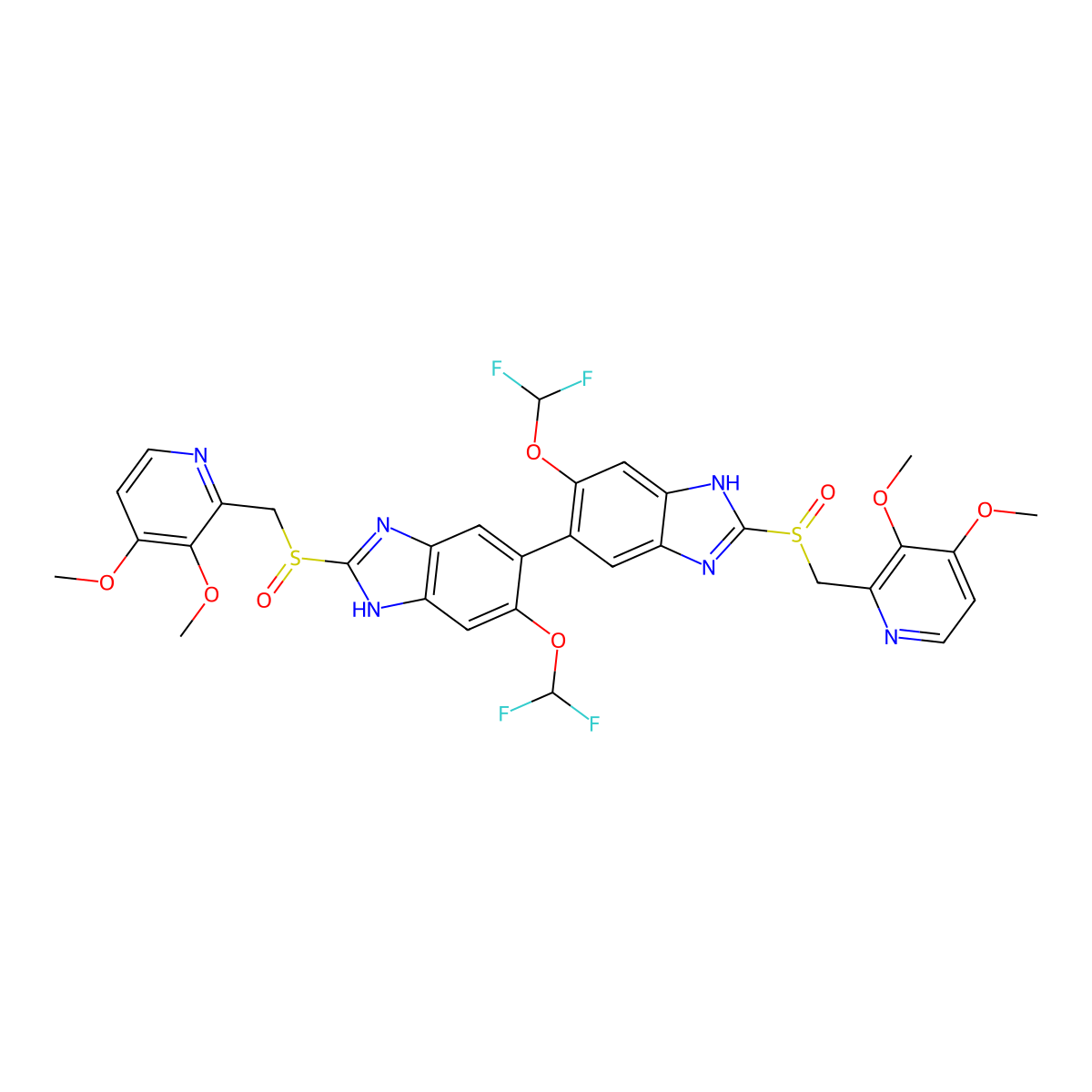 Pantoprazole dimer molecular structure, CAS 2115779-15-0