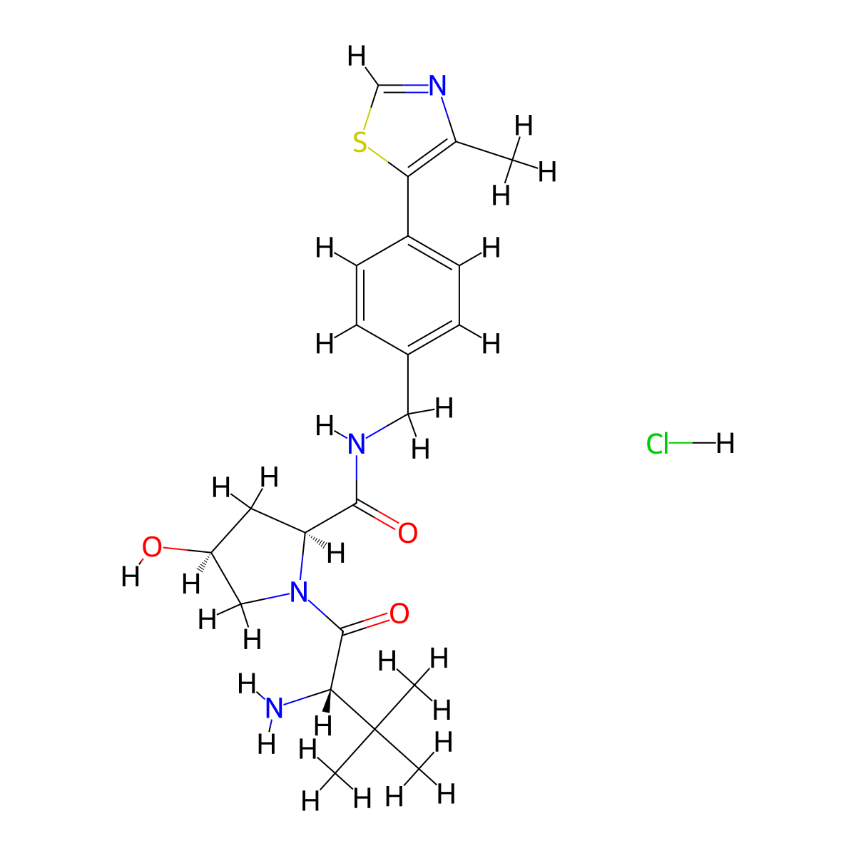 (S,S,S)-AHPC hydrochloride molecular structure, CAS 2115897-23-7
