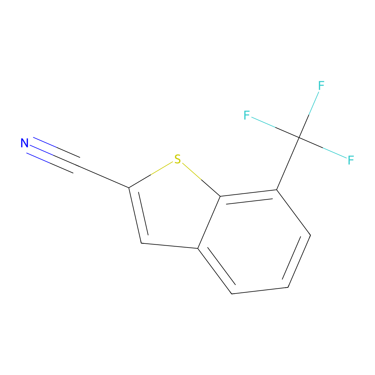 7-(Trifluoromethyl)benzothiophene-2-carbonitrile molecular structure, CAS 2115921-53-2