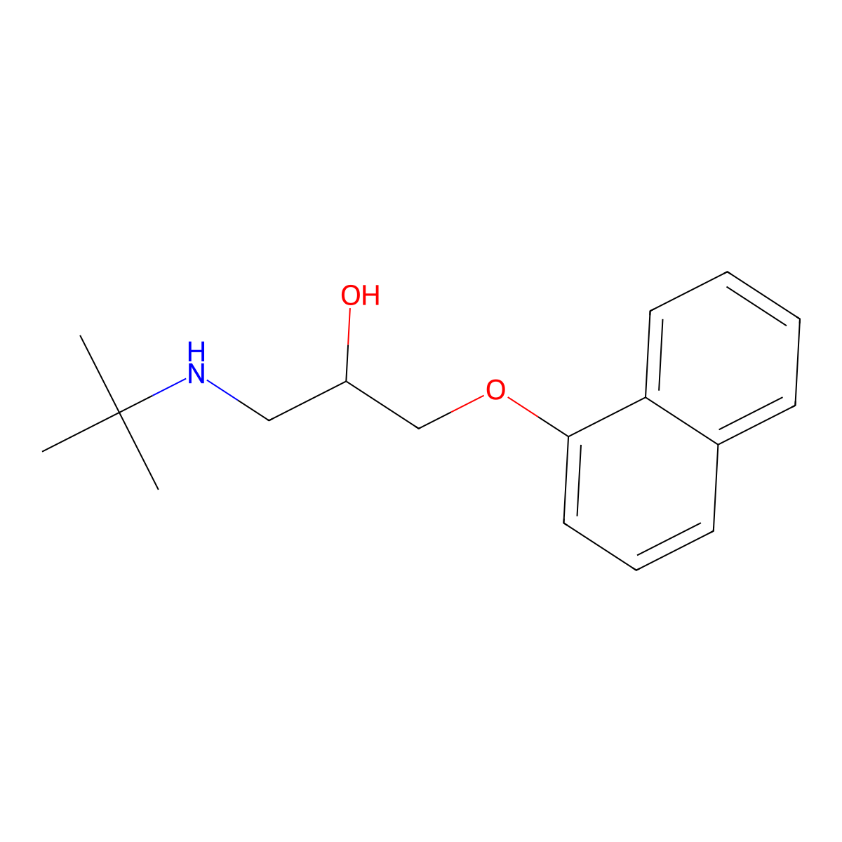 1-(1-Naphthyloxy)-3-(tert-butylamino)-2-propanol molecular structure, CAS 2116-22-5