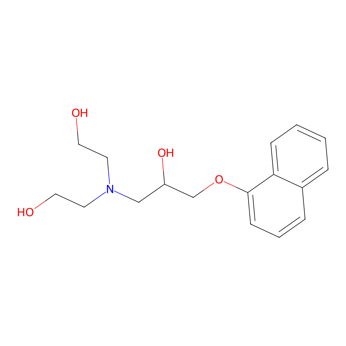 1-[Bis(2-hydroxyethyl)amino]-3-(naphthalen-1-yloxy)propan-2-ol molecular structure, CAS 2116-25-8