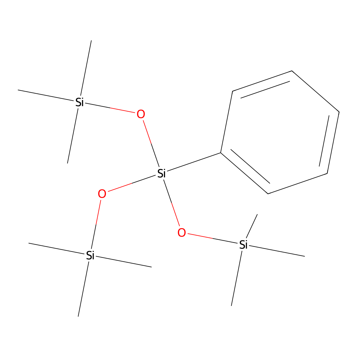 1,1,1,5,5,5-Hexamethyl-3-phenyl-3-(trimethylsilyloxy)trisiloxane molecular structure, CAS 2116-84-9