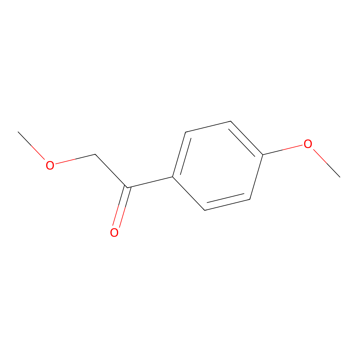 2-Methoxy-1-(4-methoxyphenyl)ethan-1-one molecular structure, CAS 21160-26-9