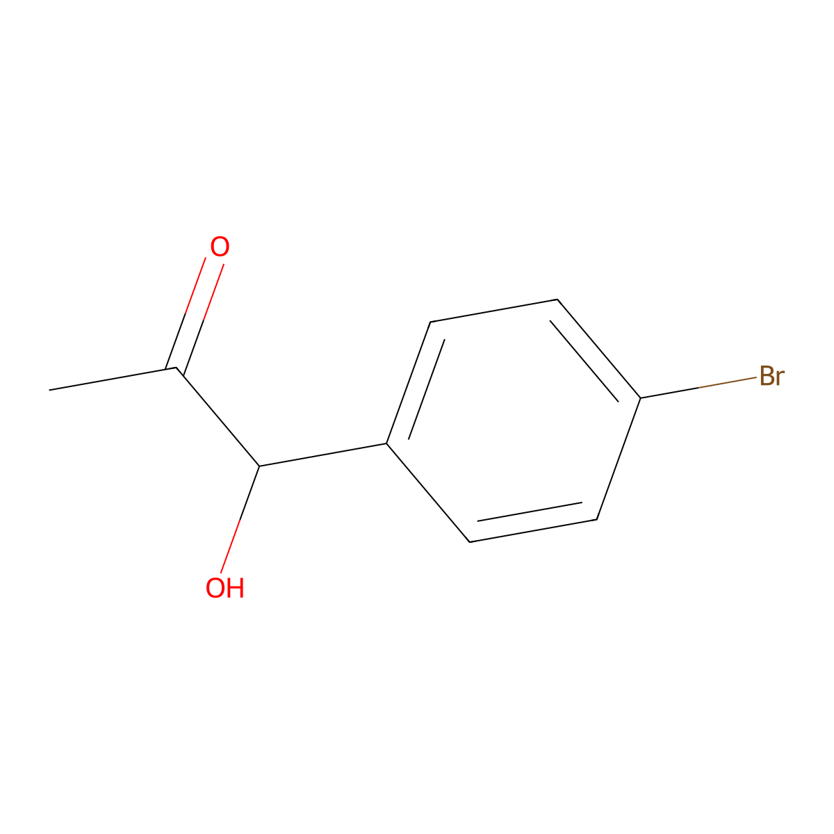 1-(4-Bromophenyl)-1-hydroxypropan-2-one molecular structure, CAS 21160-40-7