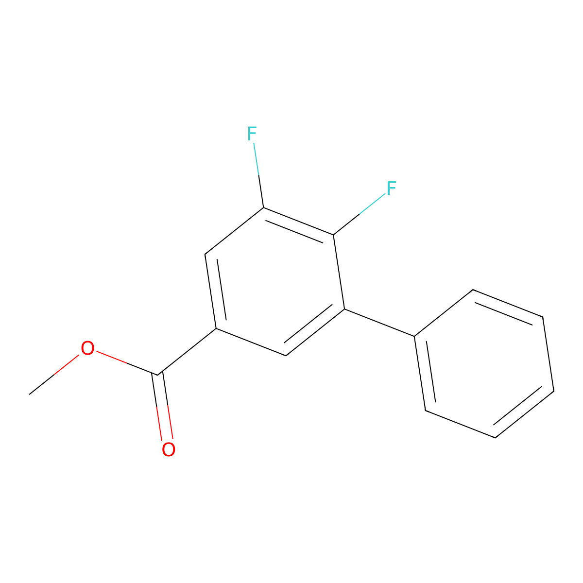 Methyl 5,6-difluoro[1,1'-biphenyl]-3-carboxylate molecular structure, CAS 2116088-43-6