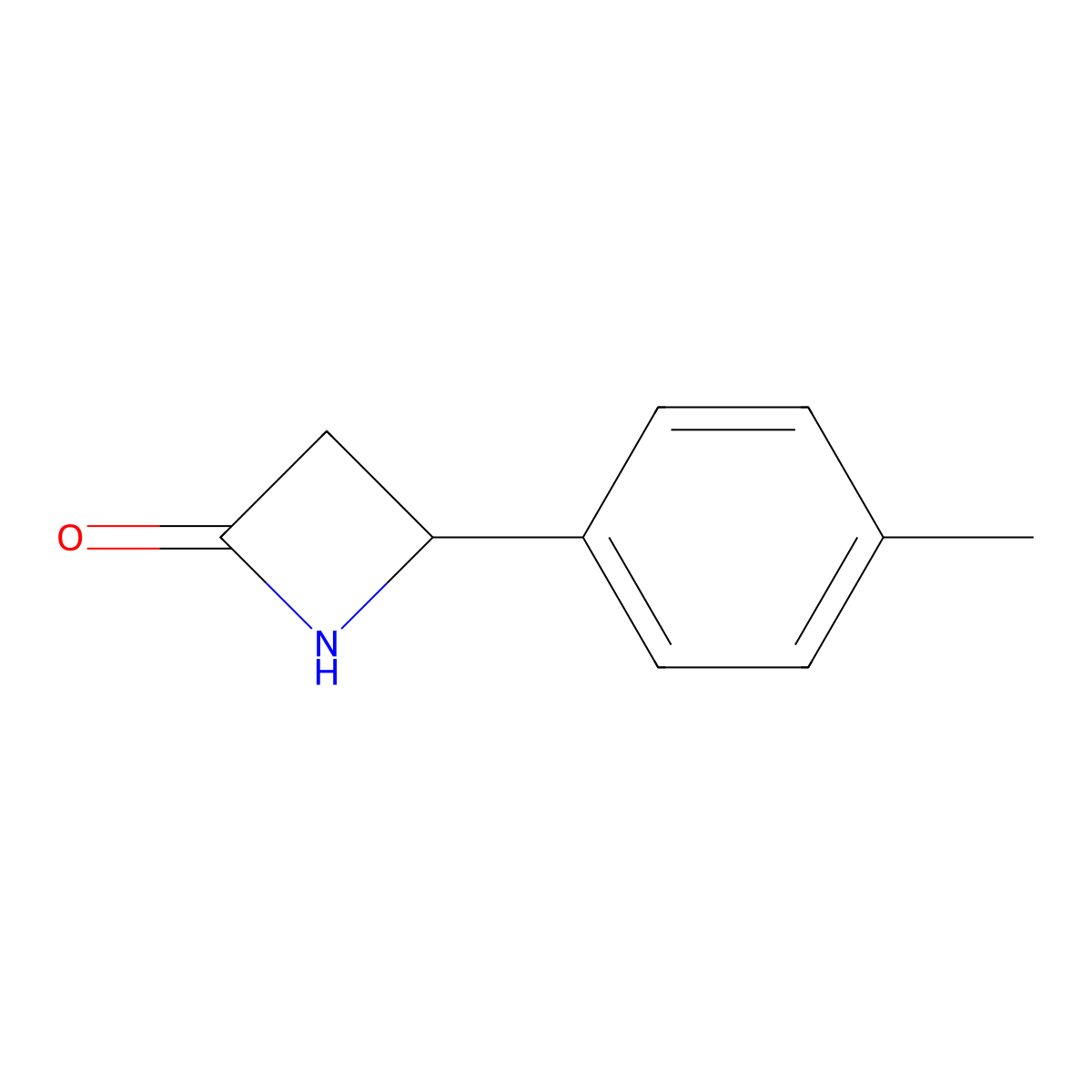 4-(4-Methylphenyl)azetidin-2-one molecular structure, CAS 21161-19-3