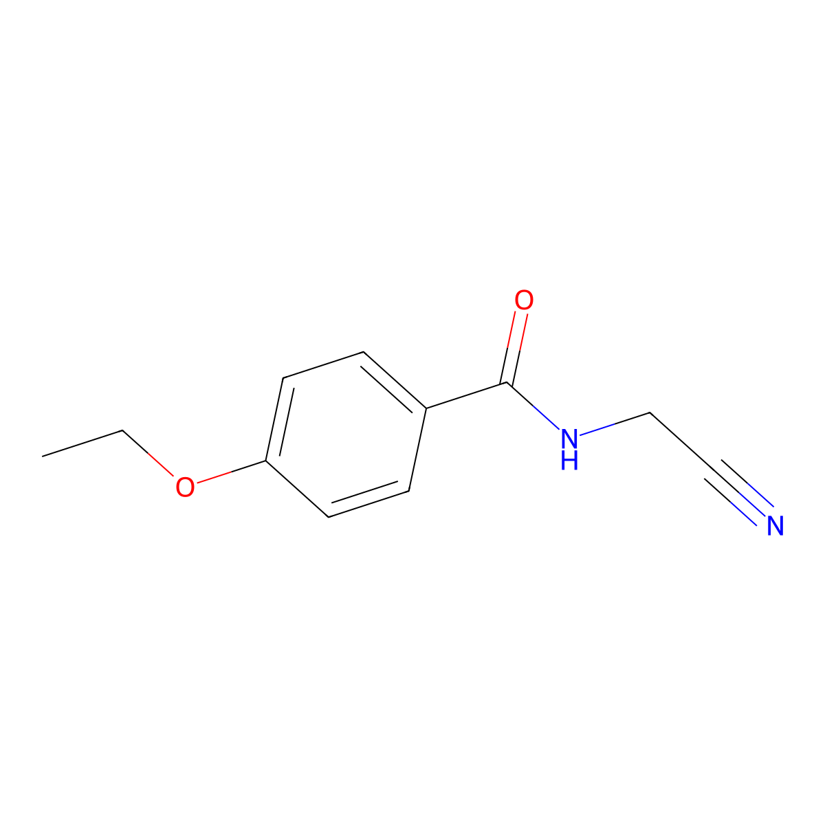 N-(cyanomethyl)-4-ethoxybenzamide molecular structure, CAS 211614-65-2