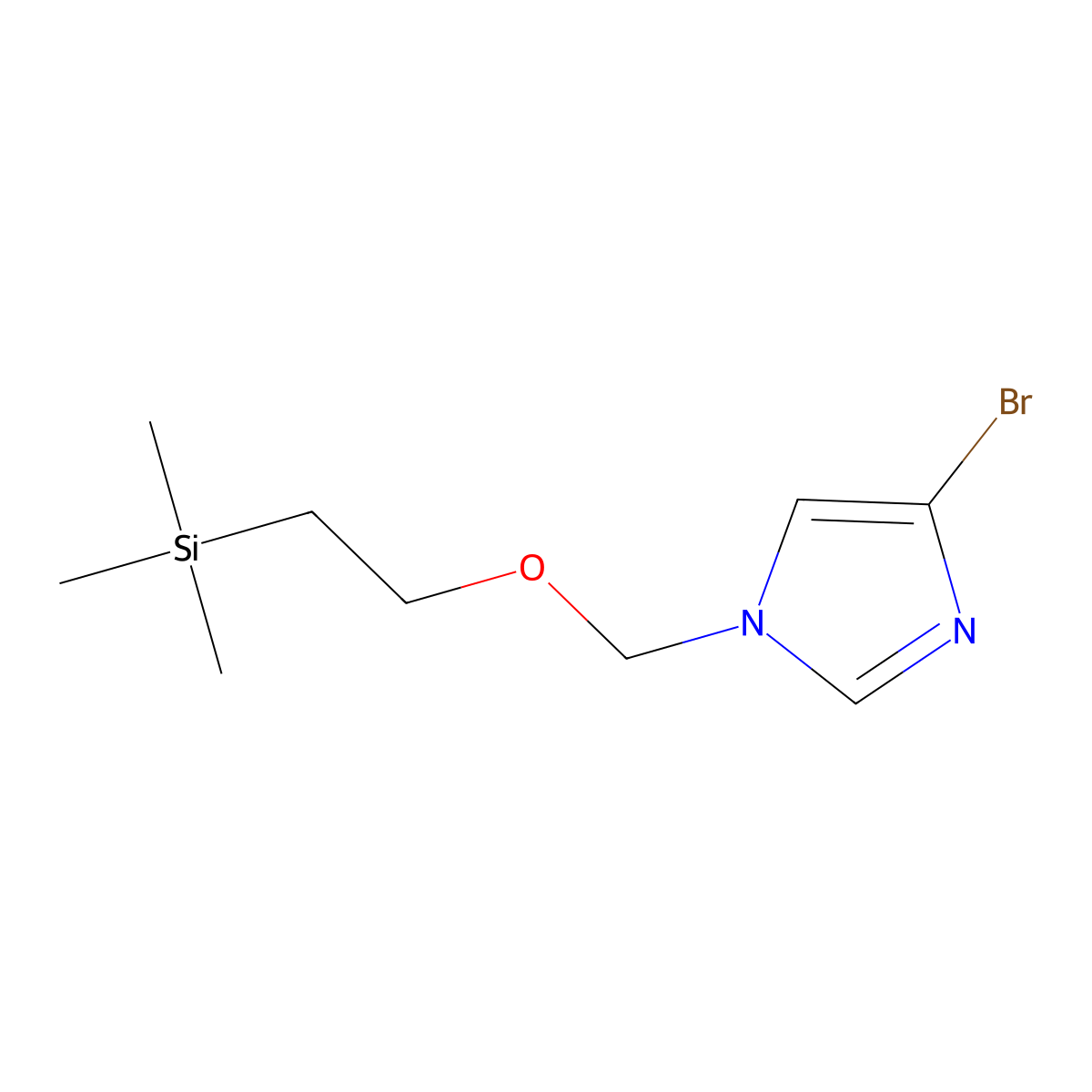 4-Bromo-1-[[2-(trimethylsilyl)ethoxy]methyl]-1H-imidazole molecular structure, CAS 211615-79-1
