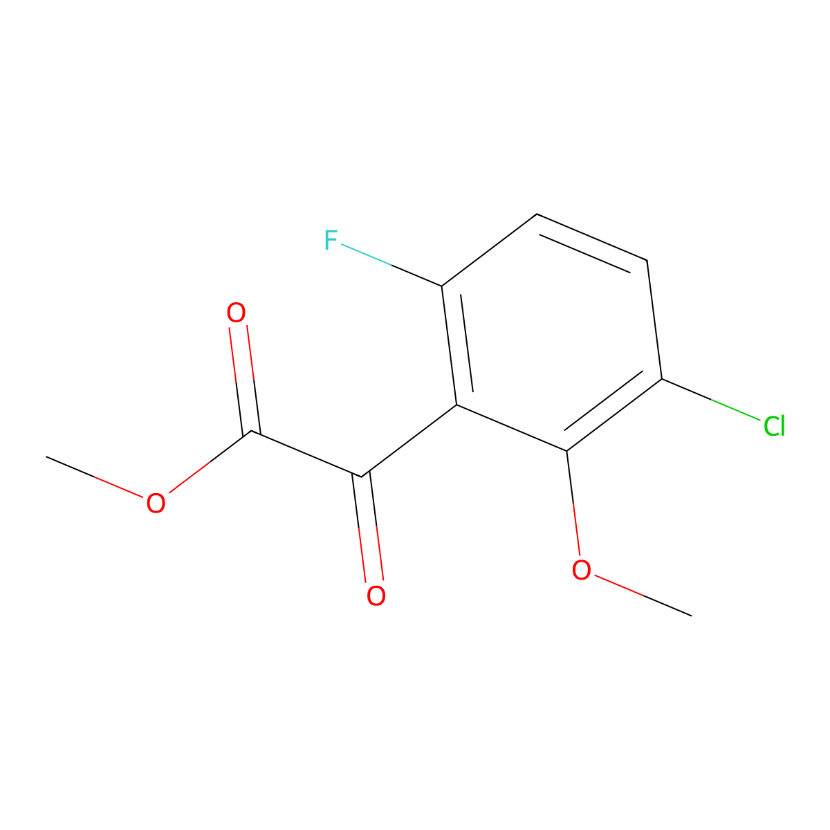 Methyl 3-chloro-6-fluoro-2-methoxy-alpha-oxobenZeneacetate molecular structure, CAS 2116347-74-9