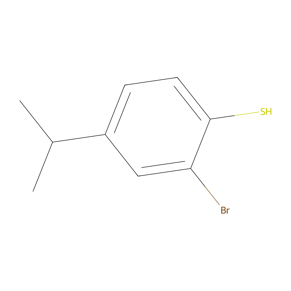 2-Bromo-4-isopropylbenzenethiol molecular structure, CAS 211637-73-9