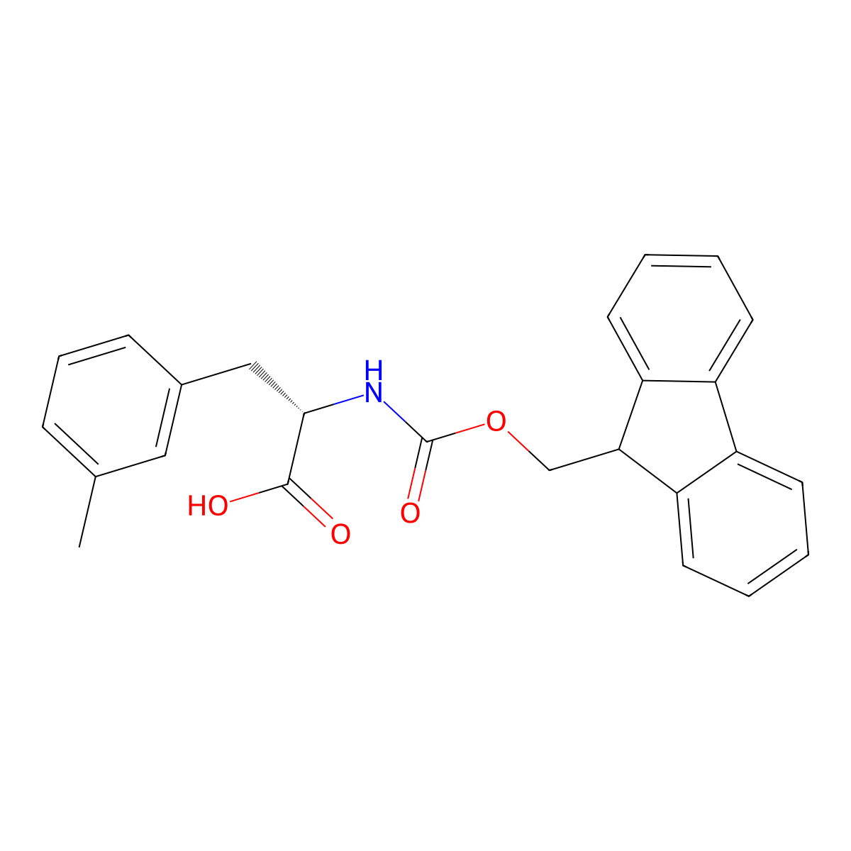 Fmoc-L-3-methylphenylalanine molecular structure, CAS 211637-74-0