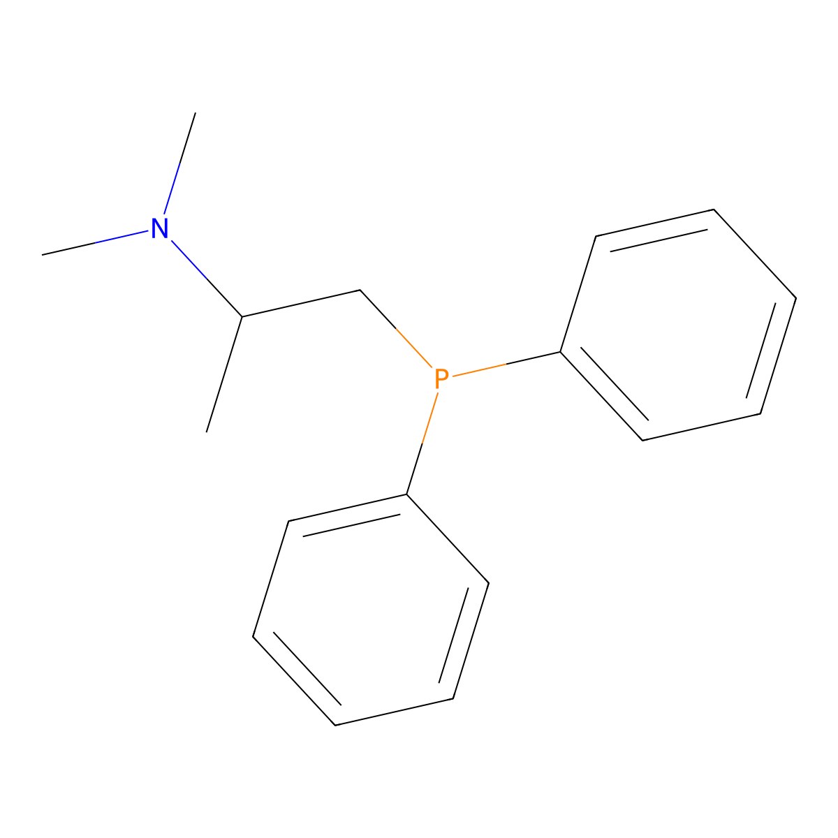 1-(Diphenylphosphino)-N,N-dimethyl-2-propanamine molecular structure, CAS 211638-02-7