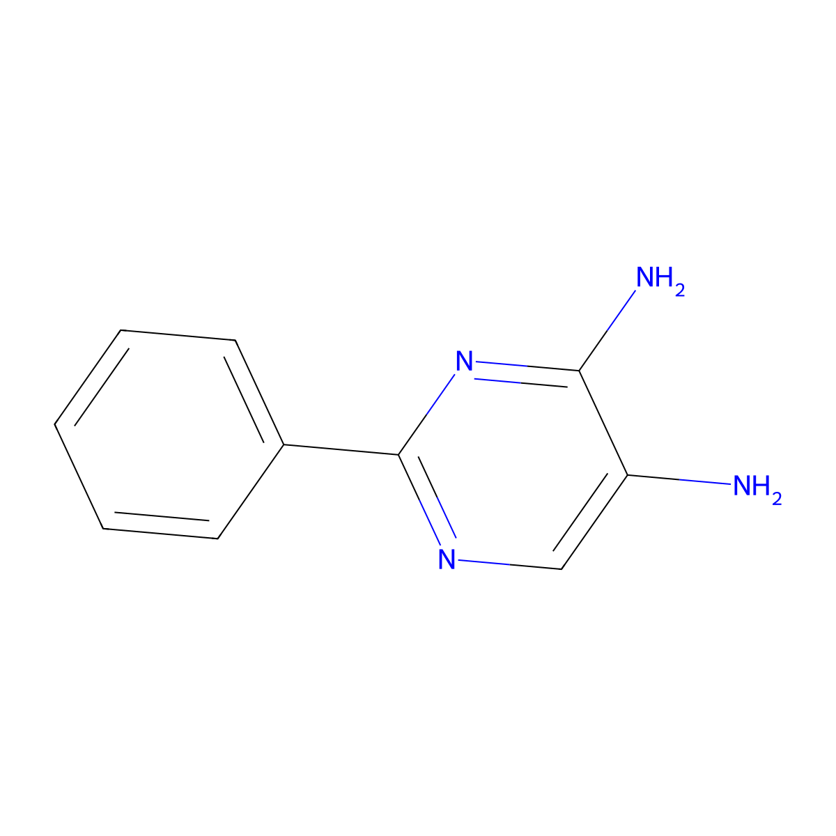 4,5-Diamino-2-phenylpyrimidine molecular structure, CAS 21164-35-2