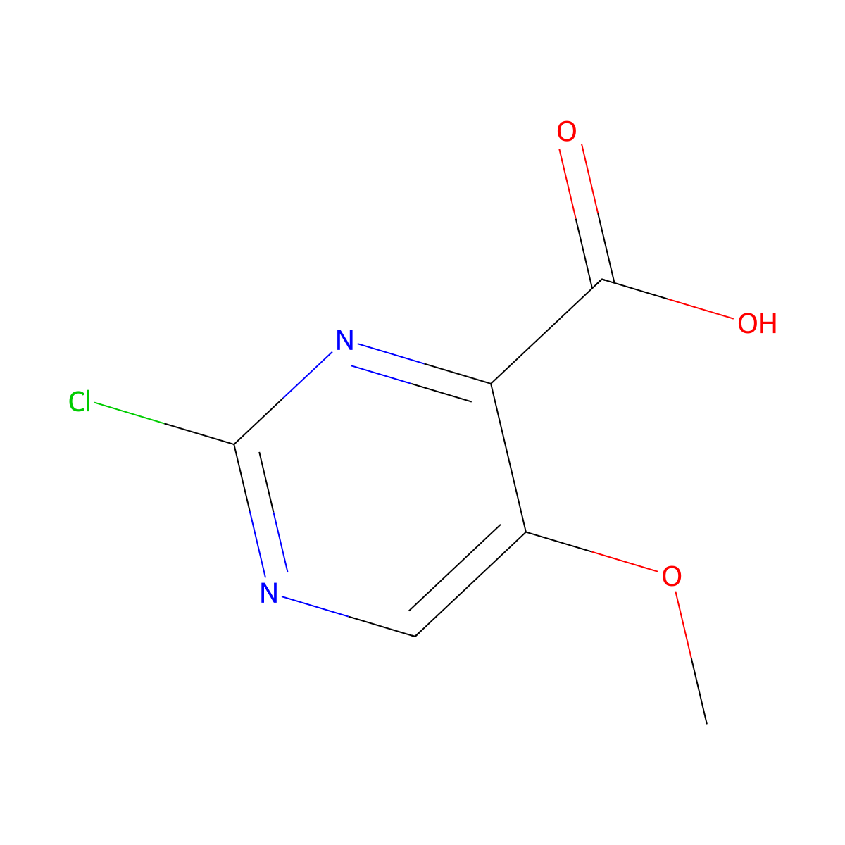 2-Chloro-5-methoxypyrimidine-4-carboxylic acid molecular structure, CAS 2116445-04-4