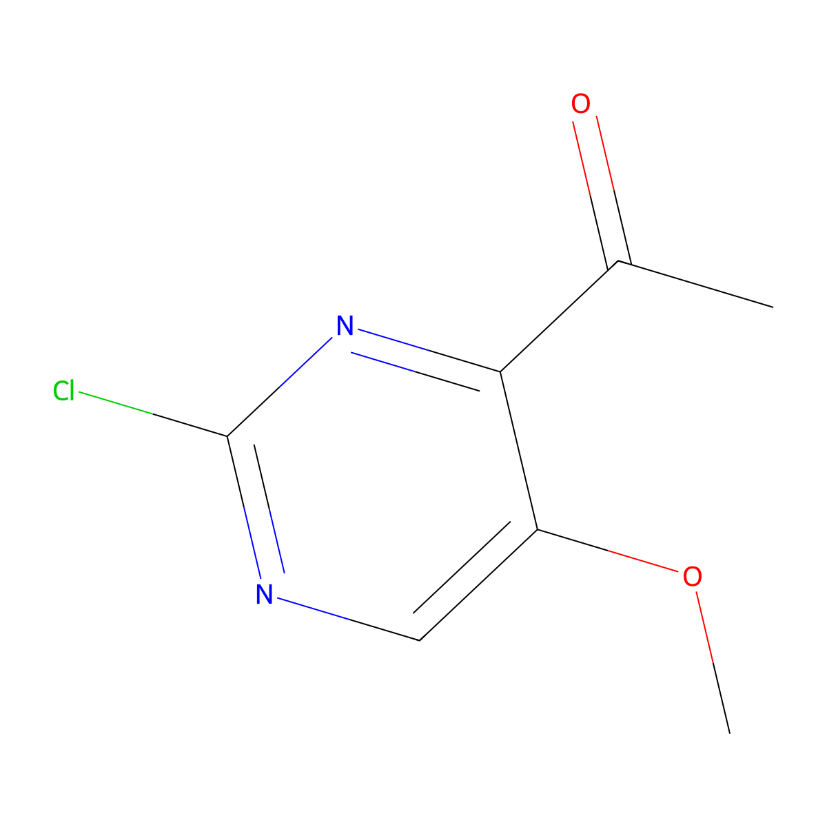 1-(2-Chloro-5-methoxypyrimidin-4-yl)ethan-1-one molecular structure, CAS 2116445-05-5