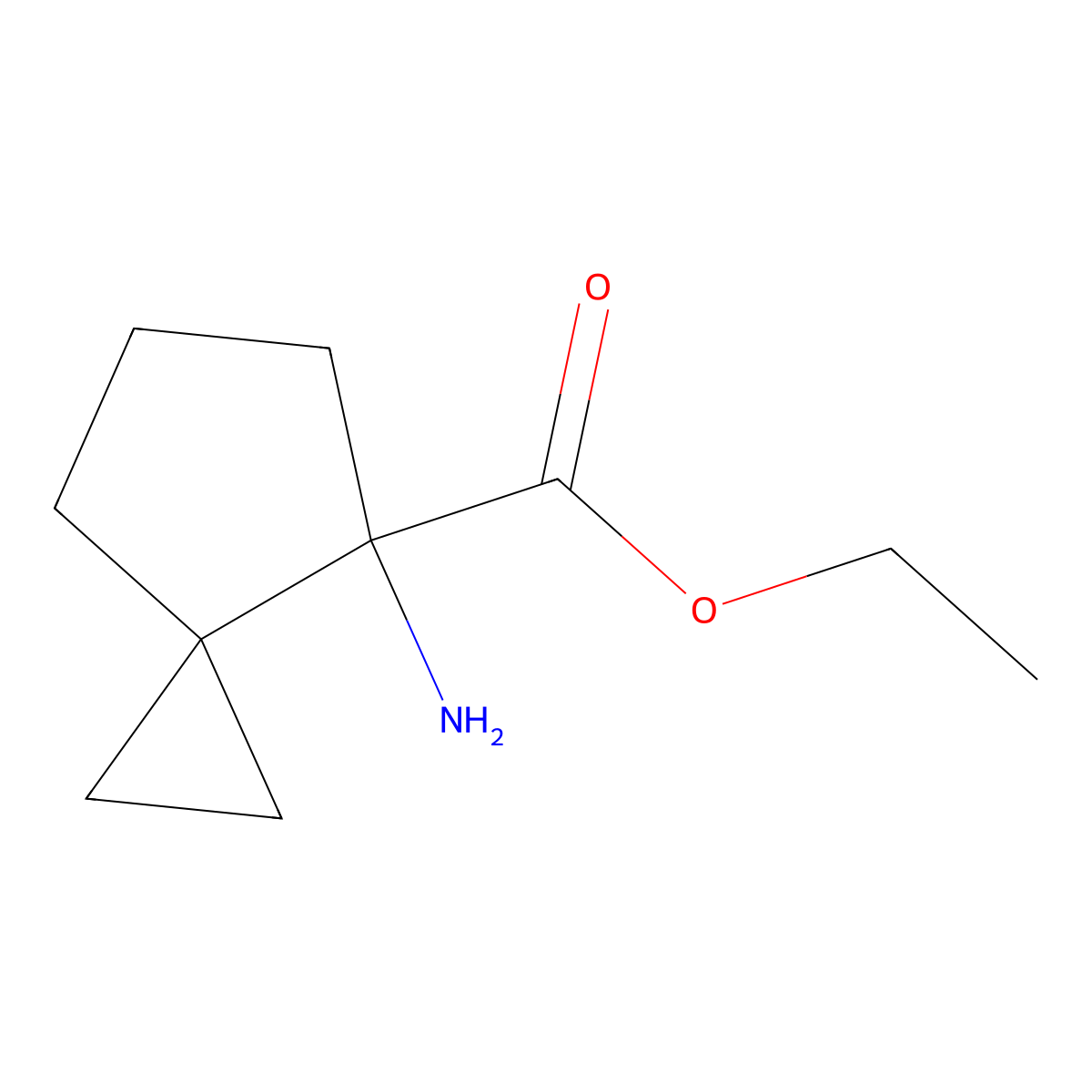 Ethyl 4-aminospiro[2.4]heptane-4-carboxylate molecular structure, CAS 2116449-51-3