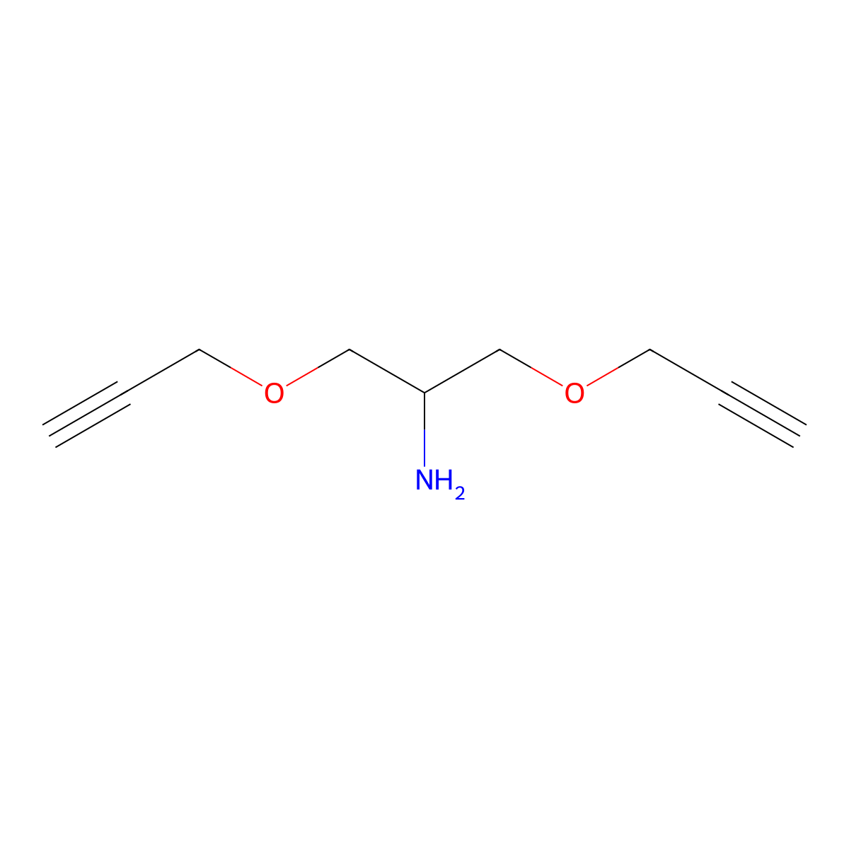 1,3-Bis(prop-2-YN-1-yloxy)propan-2-amine molecular structure, CAS 2116469-78-2