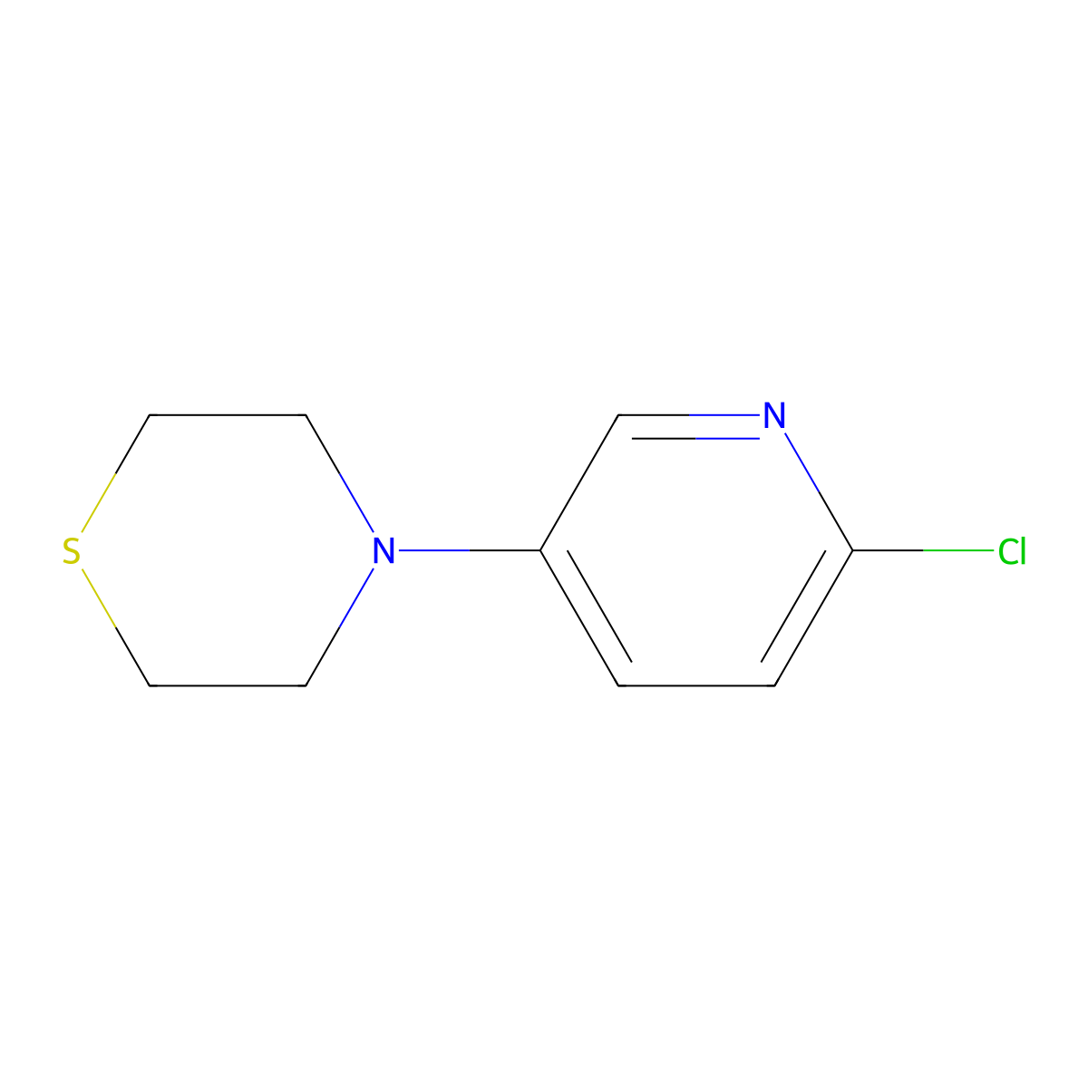 4-(6-Chloropyridin-3-yl)thiomorpholine molecular structure, CAS 2116478-71-6