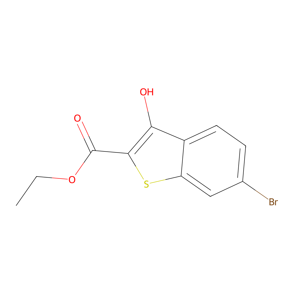 Ethyl 6-bromo-3-hydroxybenzo[b]thiophene-2-carboxylate molecular structure, CAS 2116523-08-9