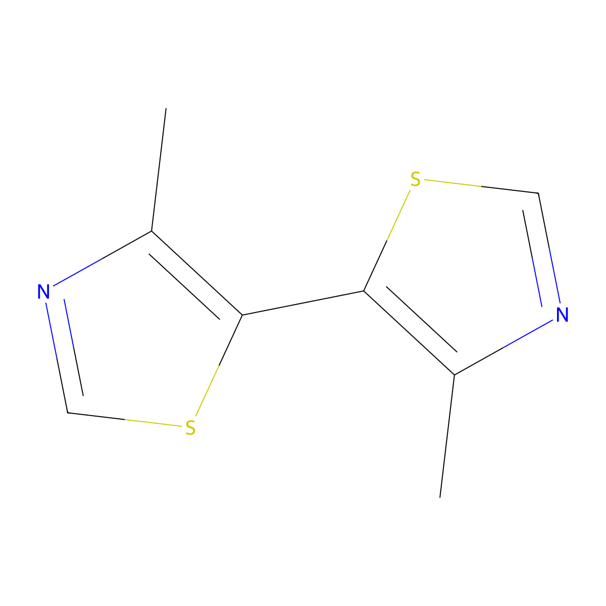 4,4'-Dimethyl-5,5'-bithiazole molecular structure, CAS 21166-25-6