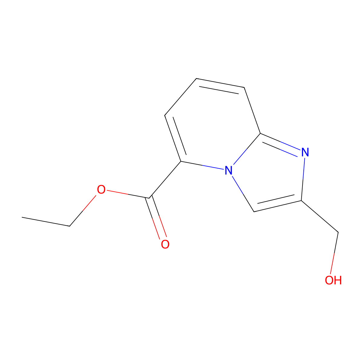 Ethyl 2-(hydroxymethyl)imidazo[1,2-a]pyridine-5-carboxylate molecular structure, CAS 2116612-30-5