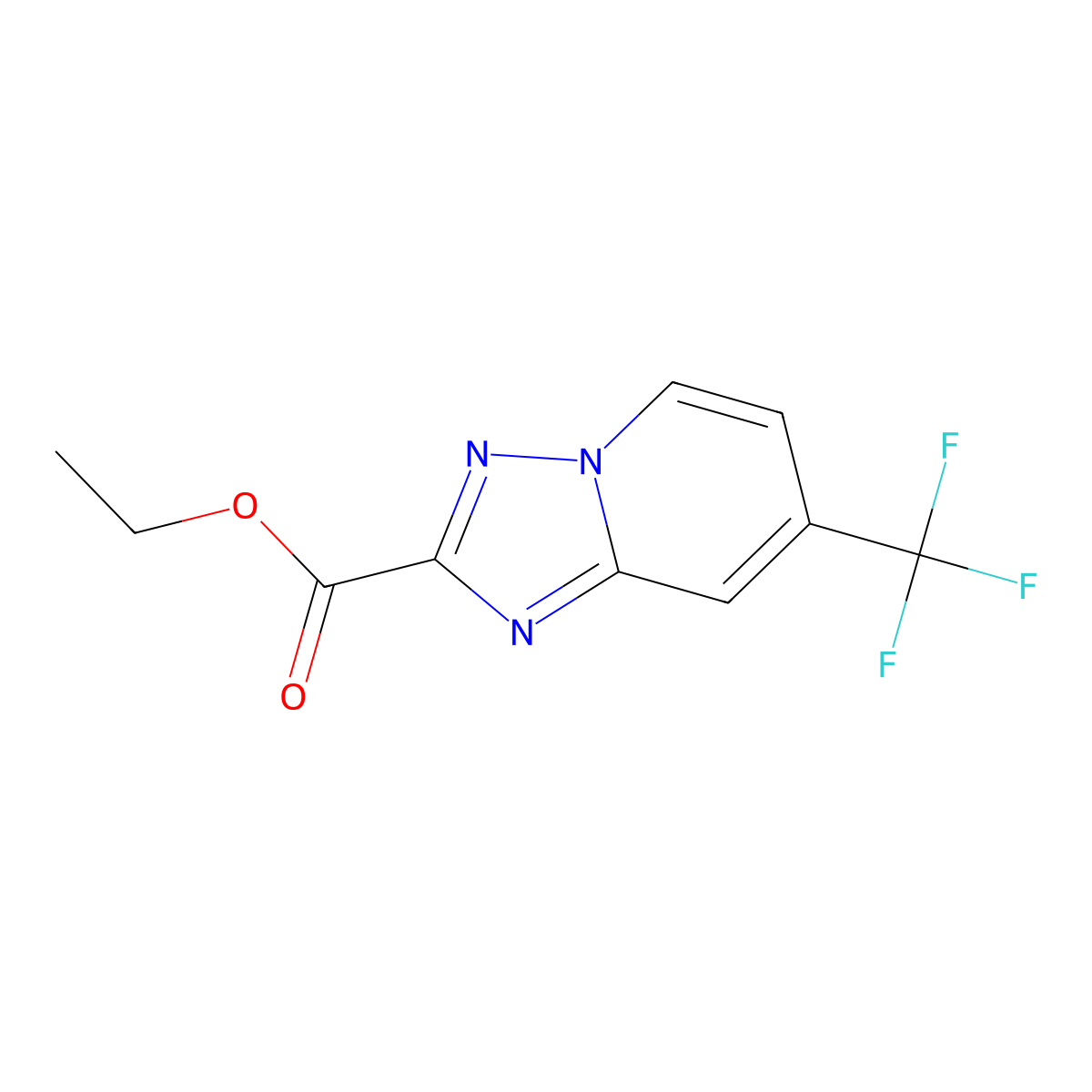 Ethyl 7-(trifluoromethyl)-[1,2,4]triazolo[1,5-a]pyridine-2-carboxylate molecular structure, CAS 2116614-76-5