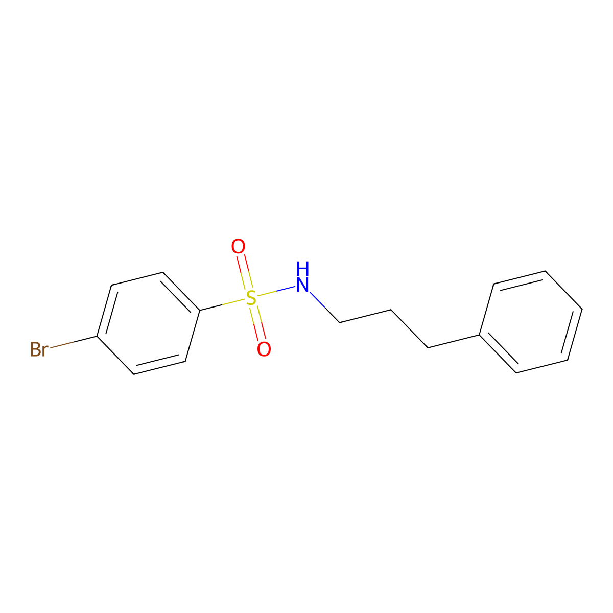 4-bromo-N-(3-phenylpropyl)benzenesulfonamide molecular structure, CAS 211675-73-9