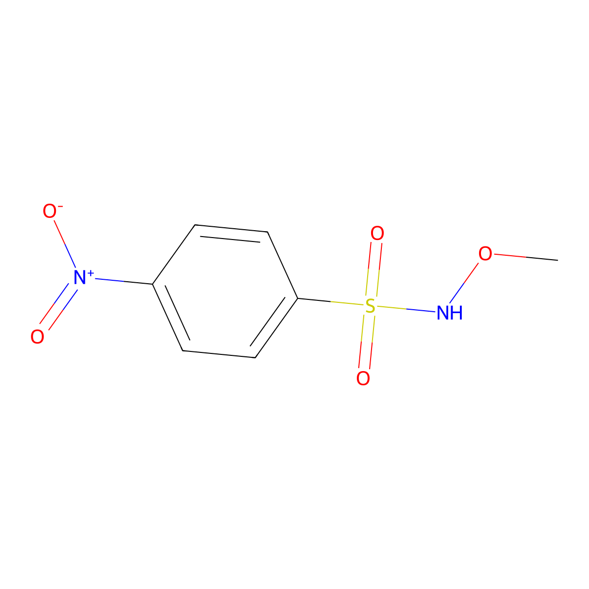 N-methoxy-4-nitrobenzenesulfonamide molecular structure, CAS 211675-81-9