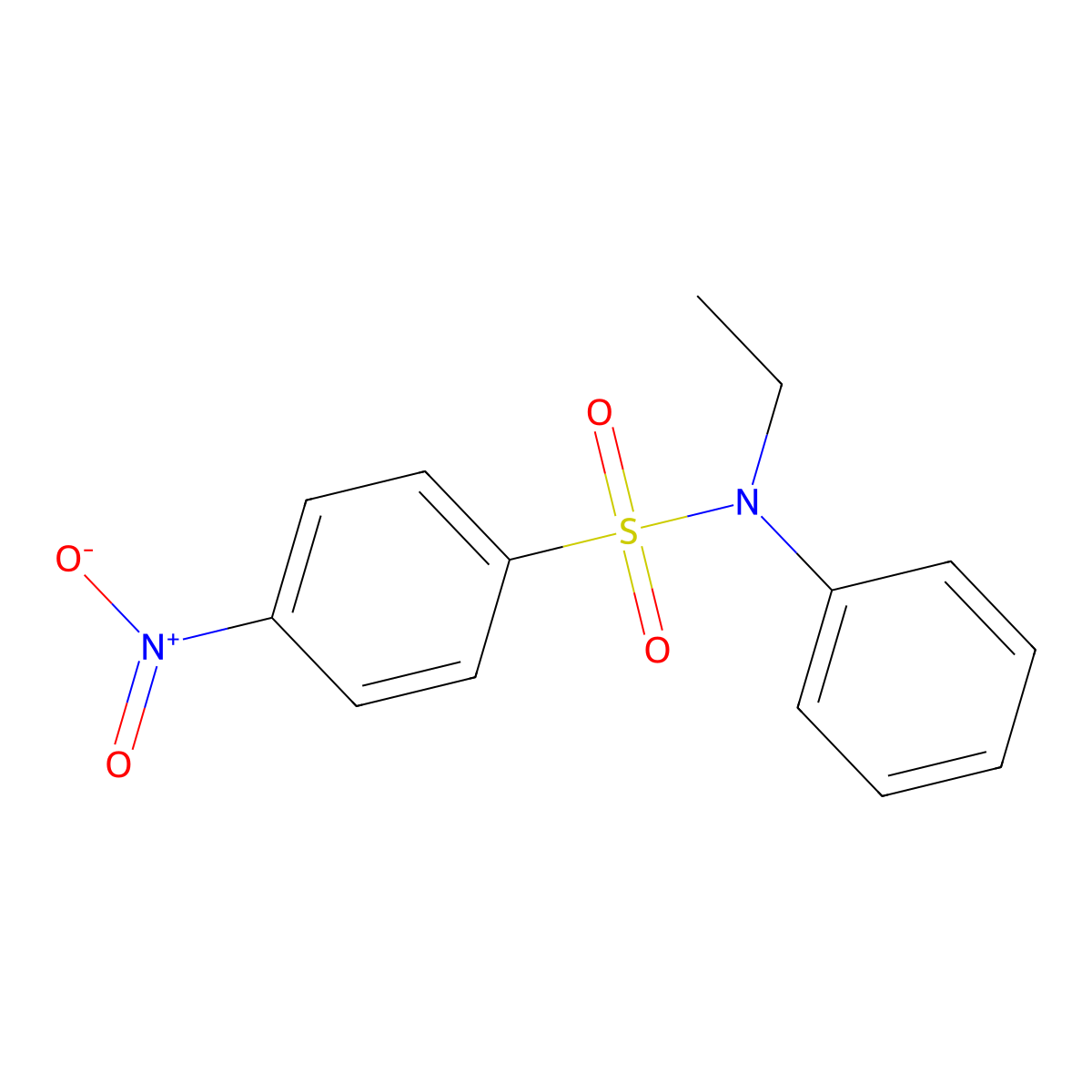 N-ethyl-4-nitro-N-phenylbenzenesulfonamide molecular structure, CAS 211675-98-8