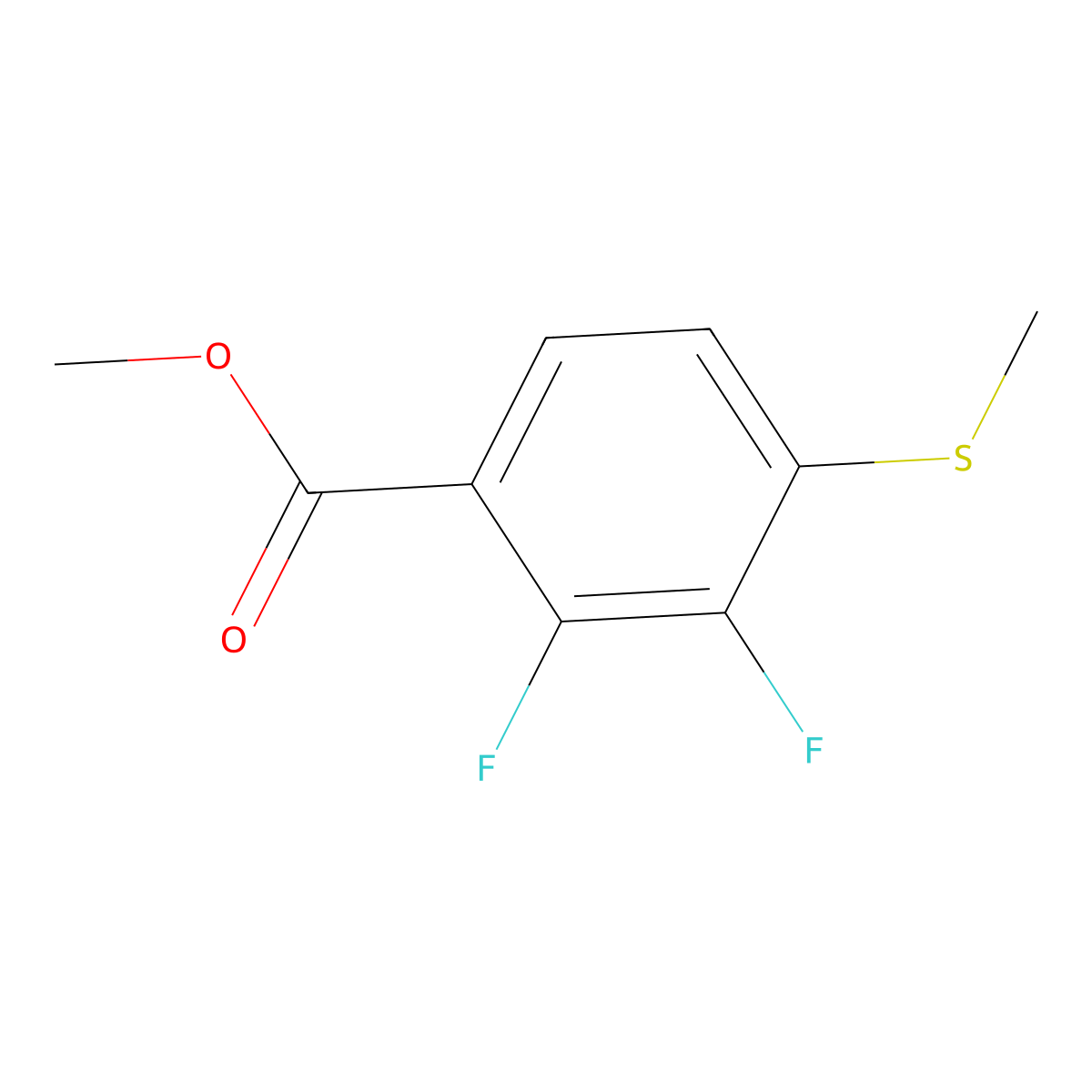 Methyl 2,3-difluoro-4-(methylthio)benzoate molecular structure, CAS 2116757-65-2