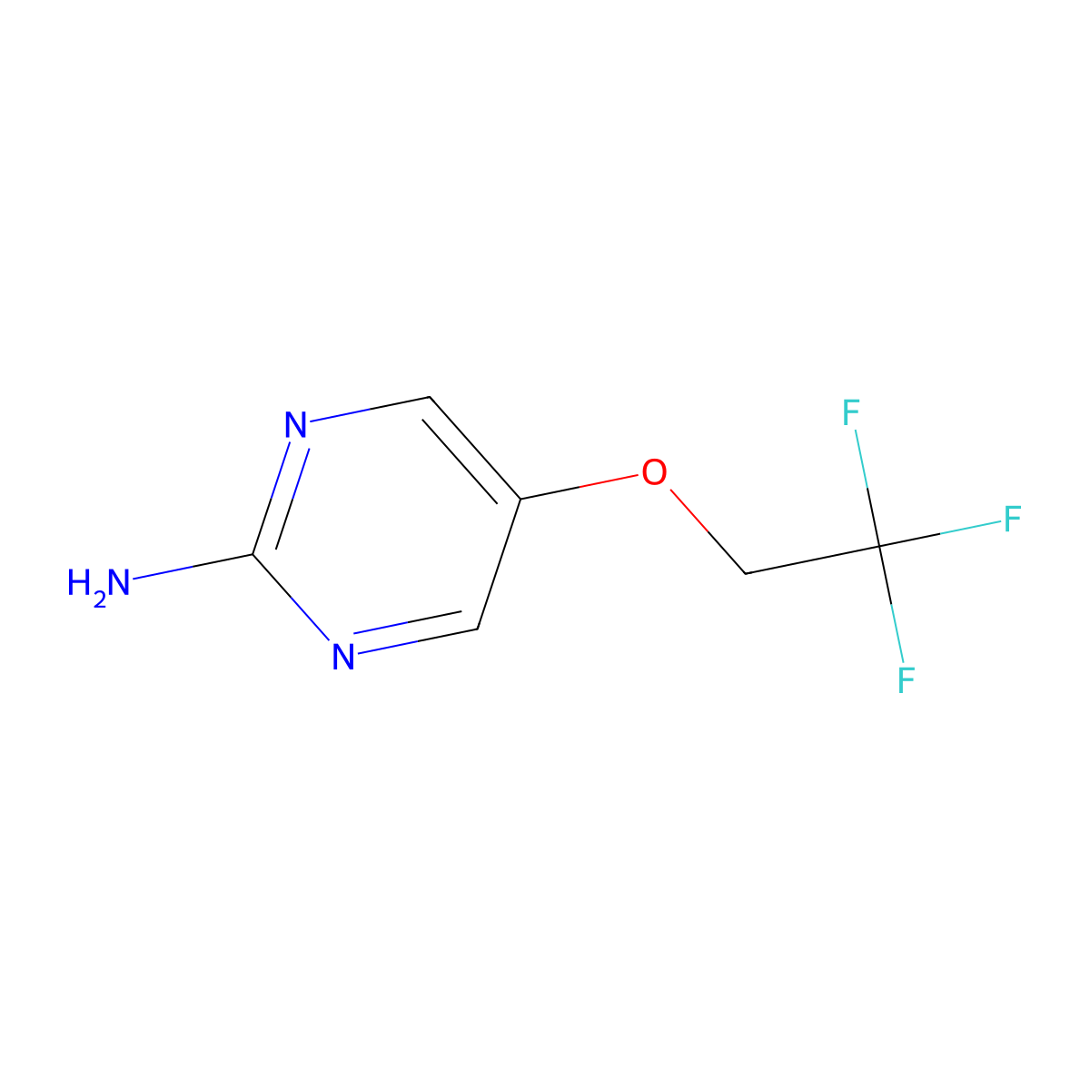 5-(2,2,2-Trifluoroethoxy)pyrimidin-2-amine molecular structure, CAS 211677-46-2