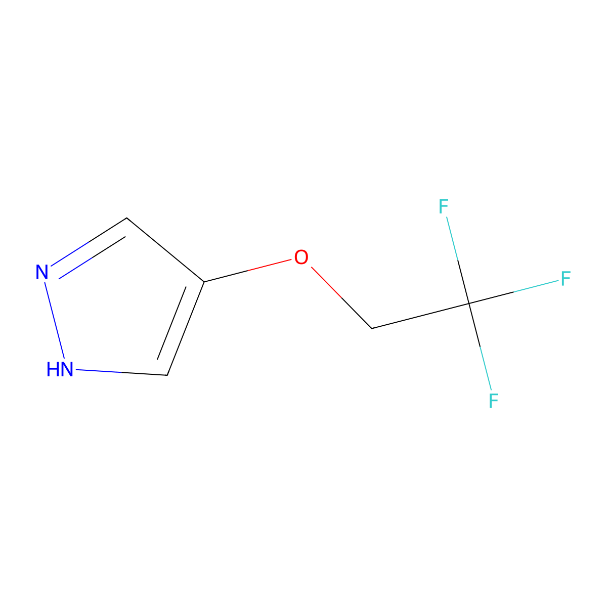 4-(2,2,2-Trifluoroethoxy)-1H-pyrazole molecular structure, CAS 211677-54-2