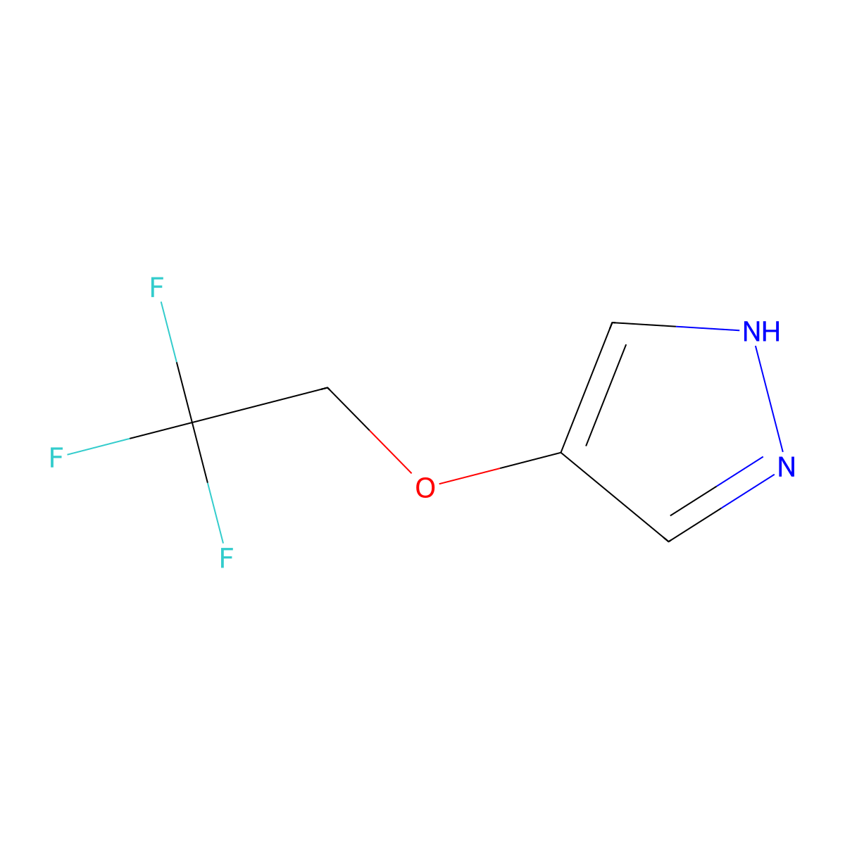 4-(2,2,2-Trifluoroethoxy)-1H-pyrazole molecular structure, CAS 211677-54-2
