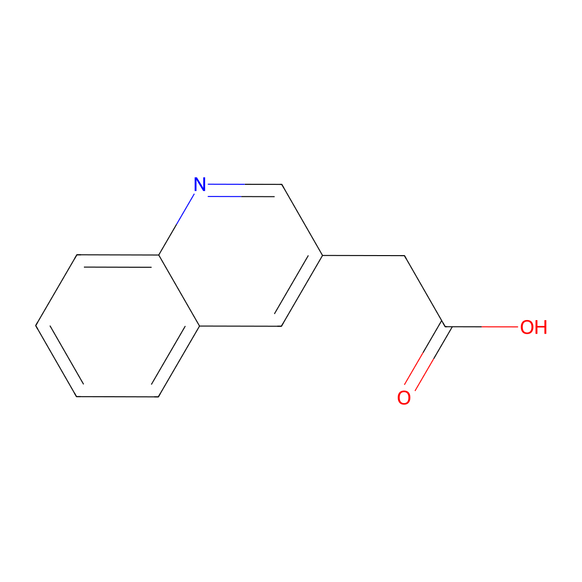 2-(Quinolin-3-YL)acetic acid molecular structure, CAS 21168-40-1