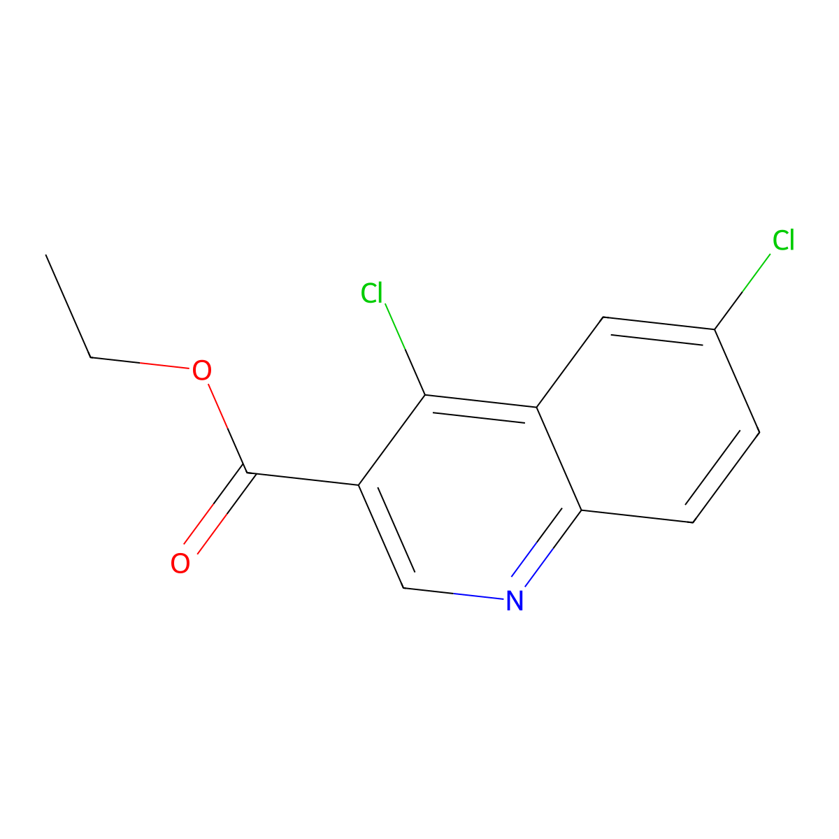Ethyl 4,6-dichloroquinoline-3-carboxylate molecular structure, CAS 21168-41-2