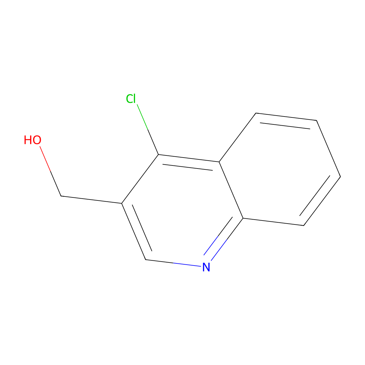 4-Chloro-3-quinolinemethanol molecular structure, CAS 21168-46-7