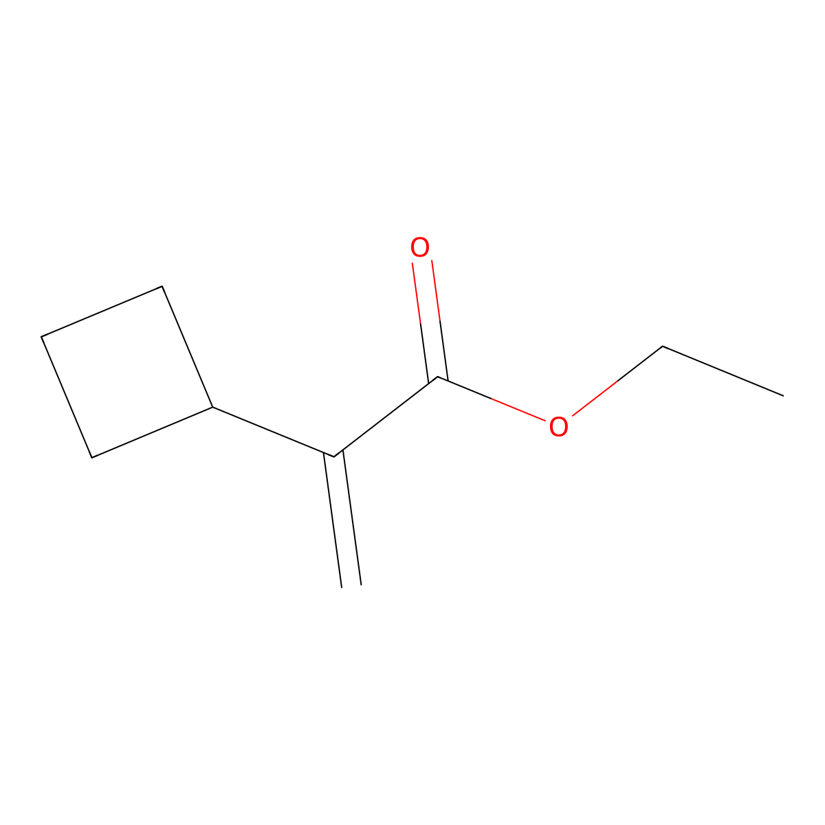 Ethyl 2-cyclobutylprop-2-enoate molecular structure, CAS 2116815-68-8