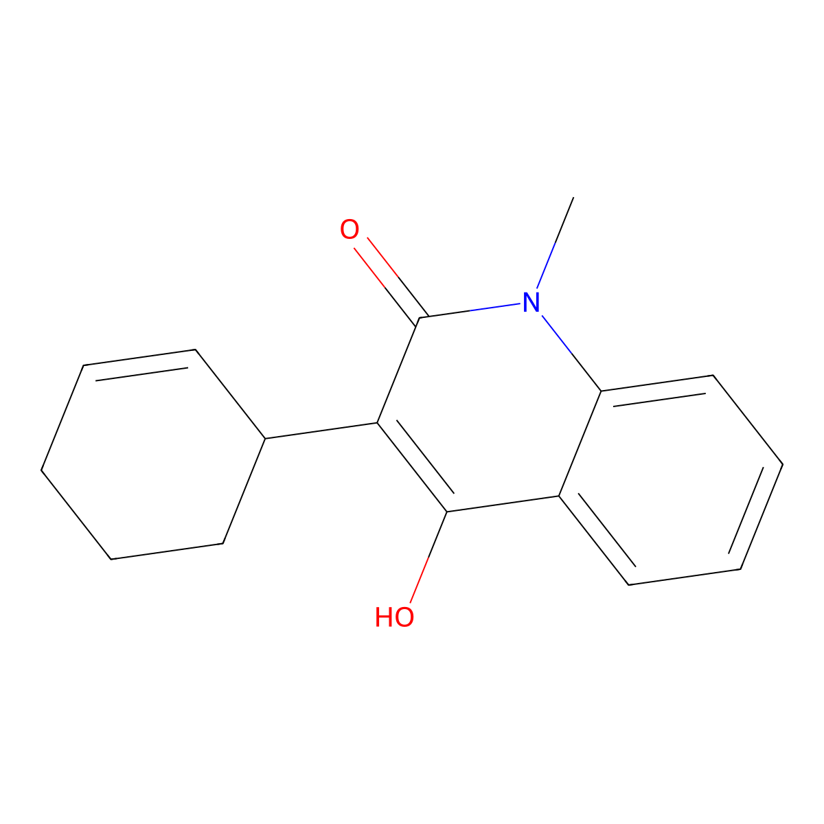 3-(Cyclohex-2-en-1-yl)-4-hydroxy-1-methylquinolin-2(1H)-one molecular structure, CAS 211686-40-7