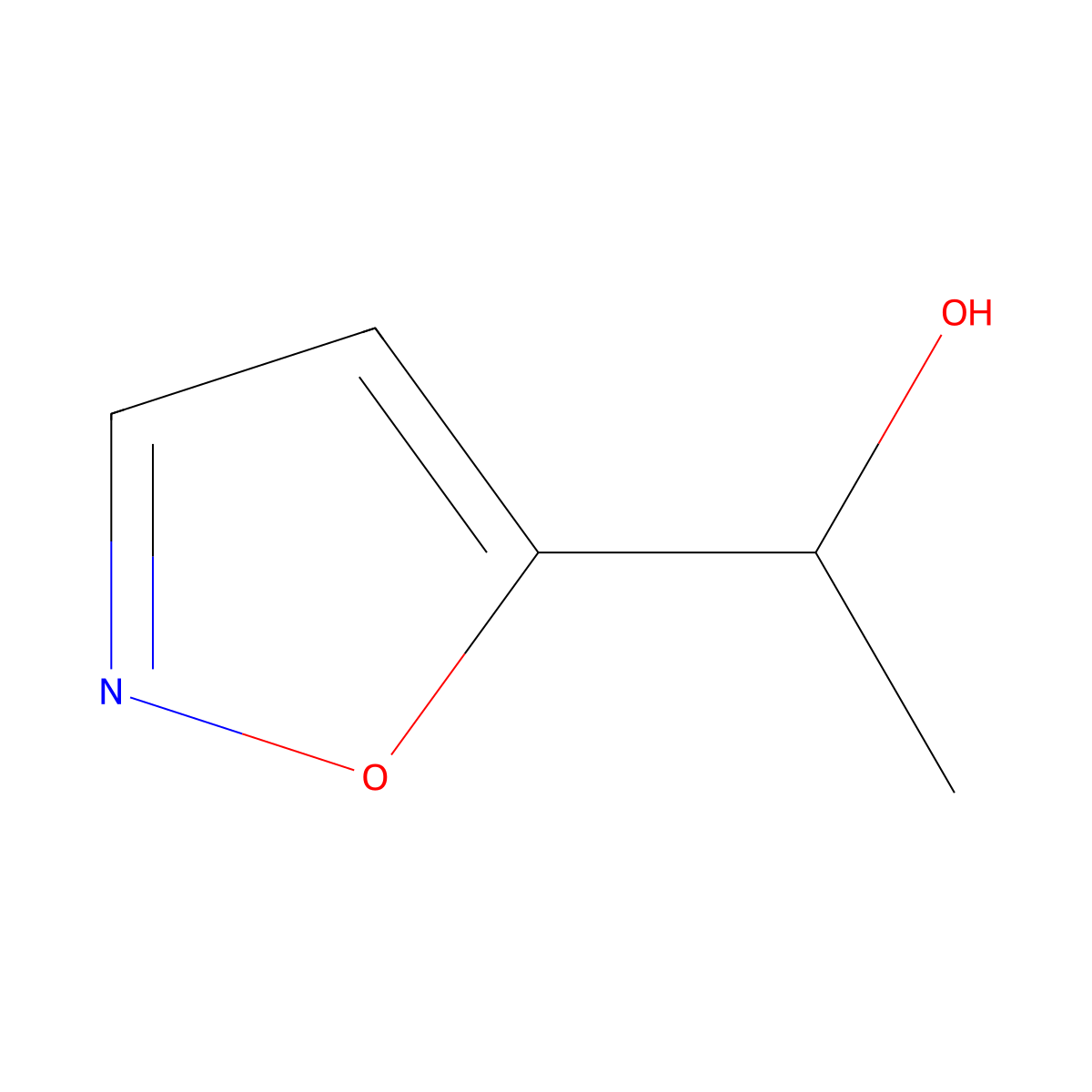 1-(1,2-Oxazol-5-yl)ethan-1-ol molecular structure, CAS 21169-69-7