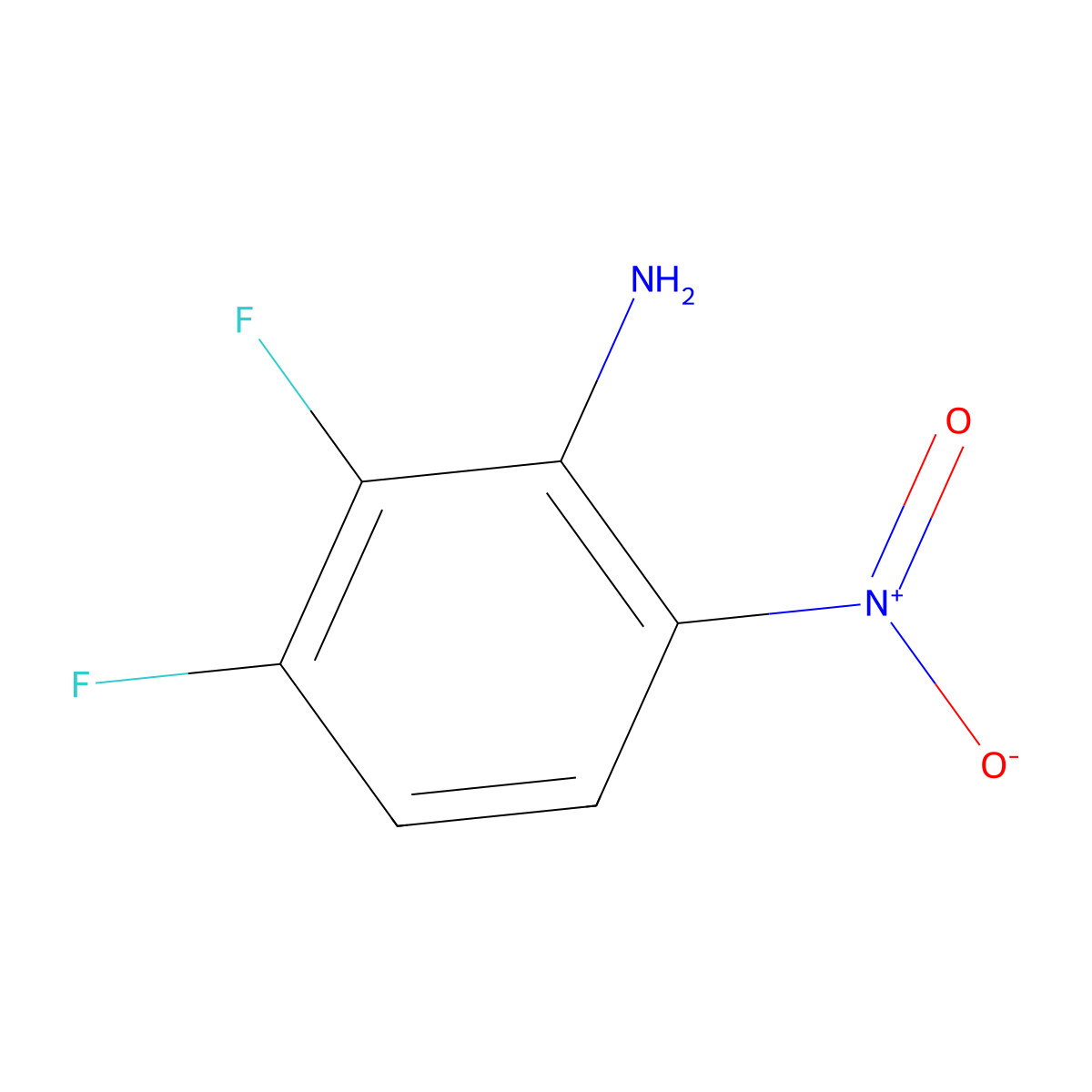 2,3-Difluoro-6-nitroaniline molecular structure, CAS 211693-73-1
