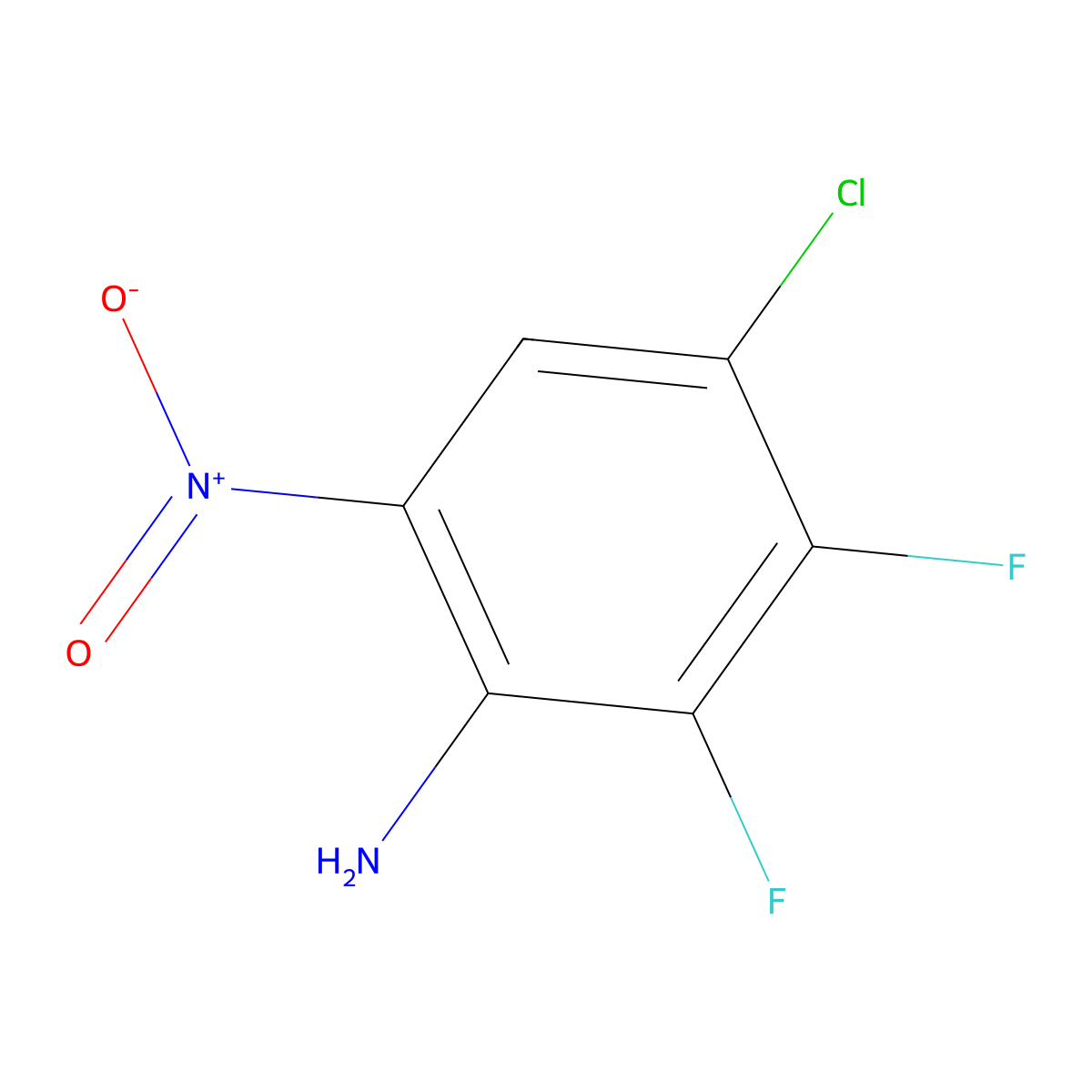 4-Chloro-2,3-difluoro-6-nitroaniline molecular structure, CAS 211693-75-3