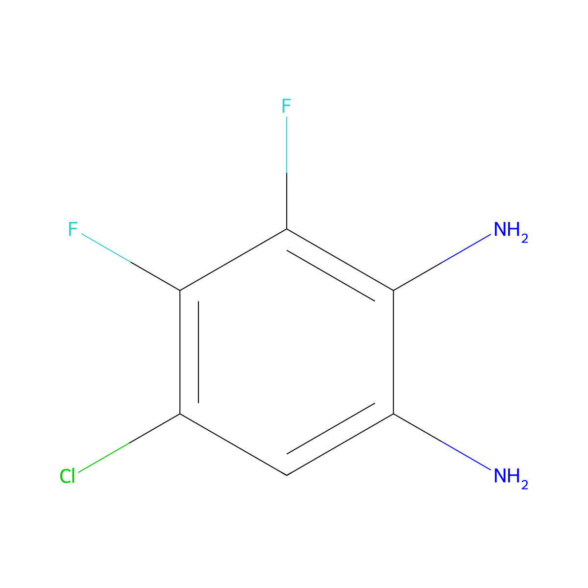 5-Chloro-3,4-difluorobenzene-1,2-diamine molecular structure, CAS 211693-76-4