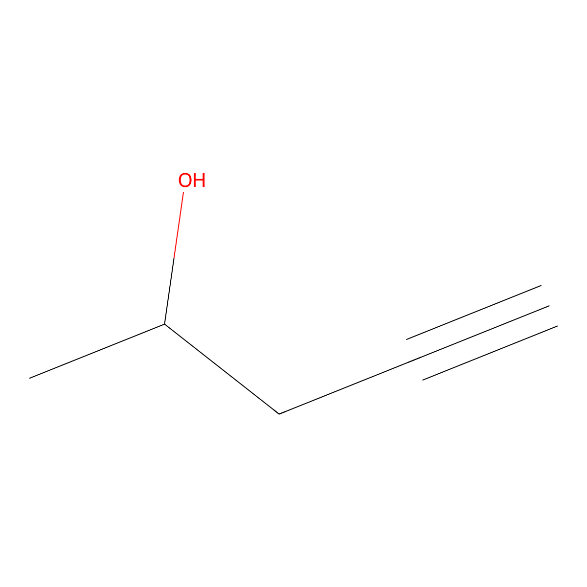4-Pentyn-2-ol molecular structure, CAS 2117-11-5