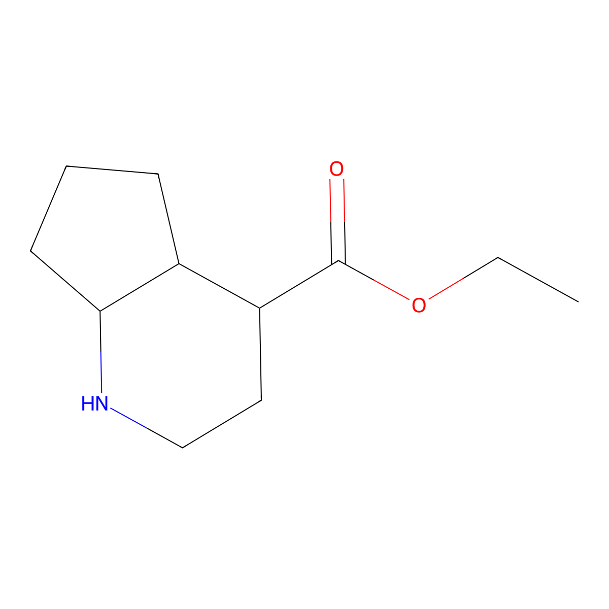 ethyl octahydro-1H-cyclopenta[b]pyridine-4-carboxylate molecular structure, CAS 2117004-97-2